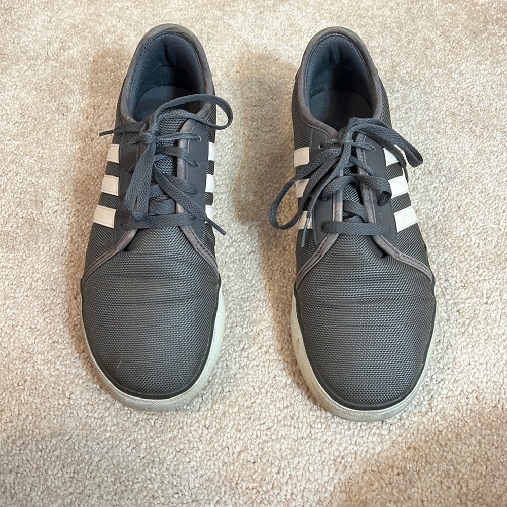 adidas Charcoal and White Sneakers